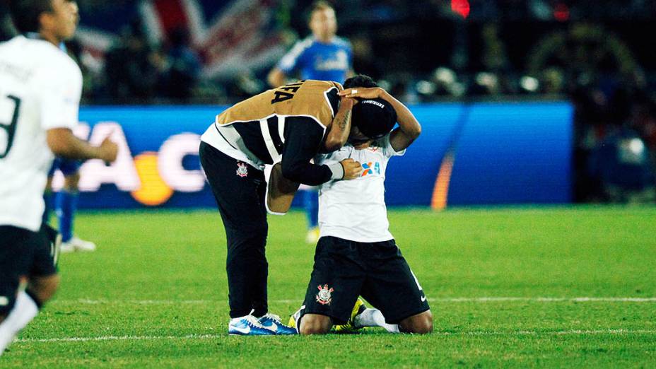 Jogadores do Corinthians comemoram o título do Mundial de Clubes da Fifa