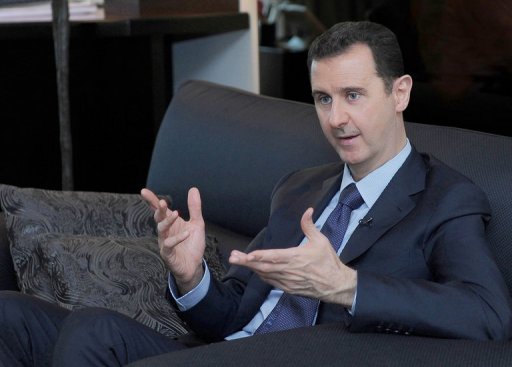 O sírio Bashar Assad. Em entrevista, ditador disse que destruição de armas deve levar um ano