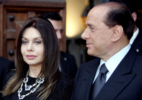 Veronica Lario e Silvio Berlusconi. à época em que ainda eram casados