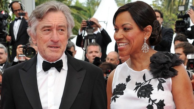 Robert De Niro ao lado da mulher, Grace Hightower, em Cannes