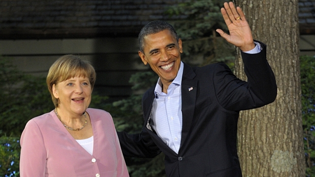 Barack Obama e Angela Merkel, em fotografia tirada no ano passado