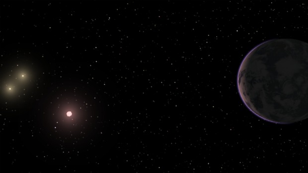 Concepção artística do GJ 667Cc. Exoplaneta é candidato a abrigar vida