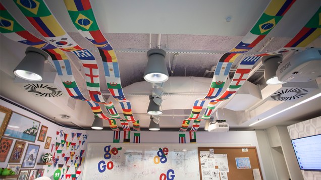 Escritório dos "doodlers" no prédio do Google, em São Paulo