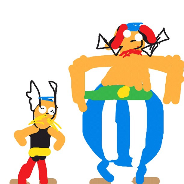 Mateus Celeste apresenta sua versão de Asterix e Obelix no Draw Something