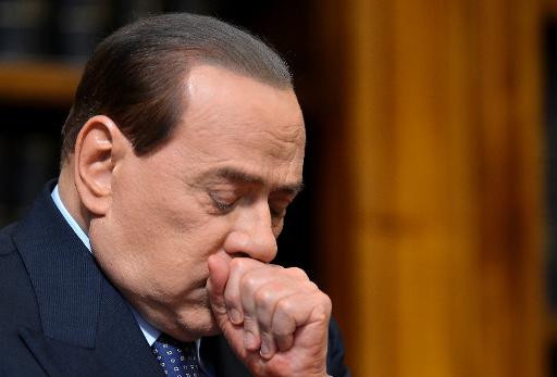 Berlusconi durante coletiva de imprensa em 25 de maio de 2012