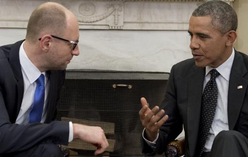 Obama recebe o primeiro-ministro da Ucrânia, Arseniy Yatsenyuk