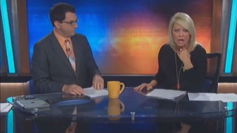 A âncora Nancy Naeve, da rede americana KSFY, criticou os telespectadores insatisfeitos com anúncios de tornado