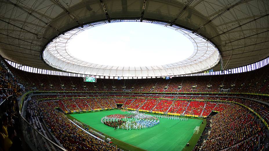 Cerimônia de abertura da Copa das Confederações no Mané Garrincha, em Brasília