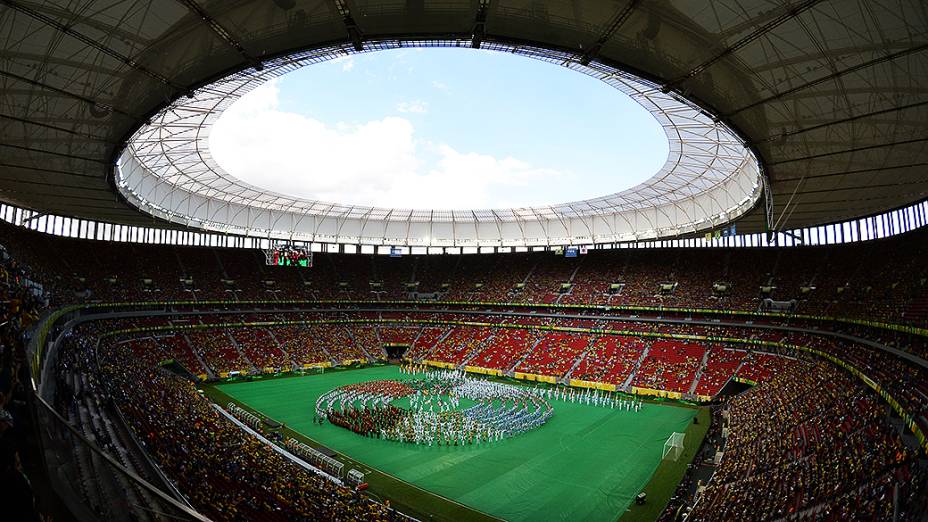Cerimônia de abertura da Copa das Confederações no Mané Garrincha, em Brasília