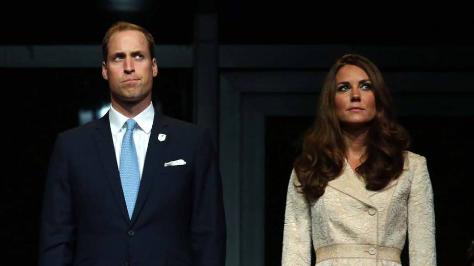 Príncipe William e Kate Middleton durante cerimônia de abertura da Paralimpíada