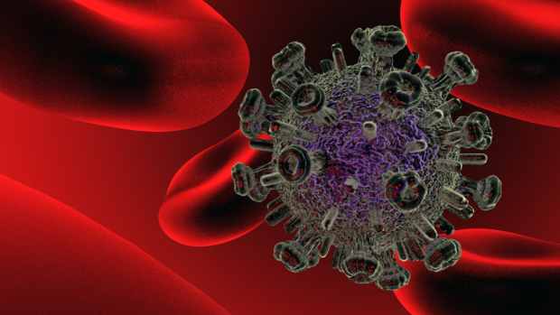 Modelo tridimensional do vírus da aids: pesquisa com células-tronco tem resultados positivos no combate ao vírus HIV