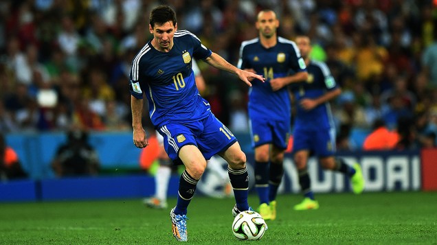 Messi durante o jogo contra a Alemanha na final da Copa no Marcanã, no Rio