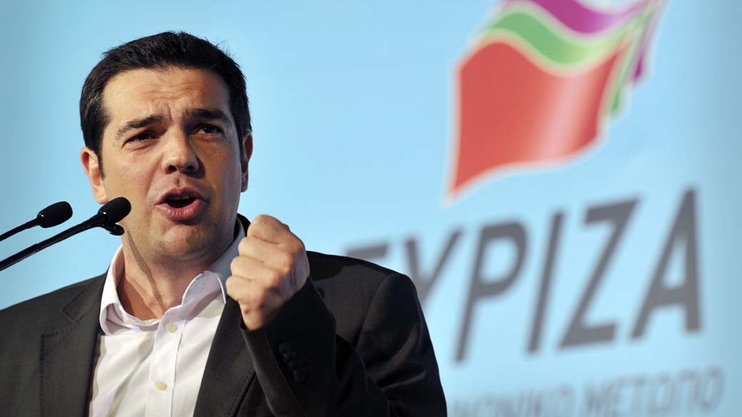 Alexis Tsipras, líder do partido de extrema esquerda da Grécia