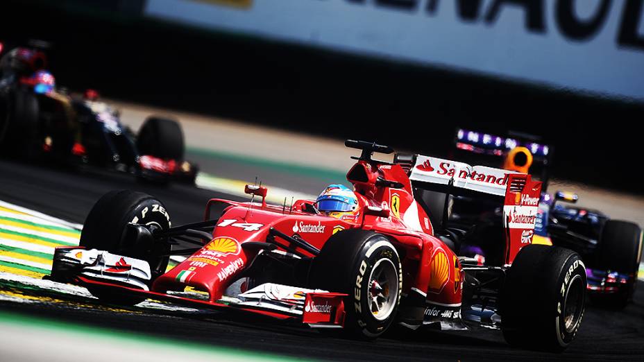 Fernando Alonso da Ferrari no GP Brasil de Fórmula 1 