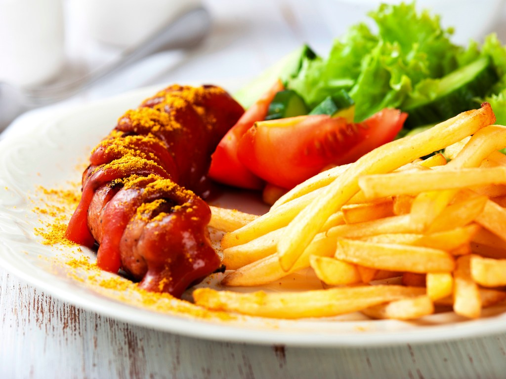 O Currywurst é um típico prato de fast-food alemão