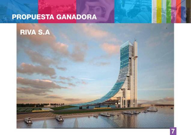 Projeto da torre que foi apresentada pela presidente Cristina Kirchner como a mais alta da América Latina