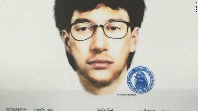 Retrato-falado do terrorista suspeito de ter cometido o atentado no centro