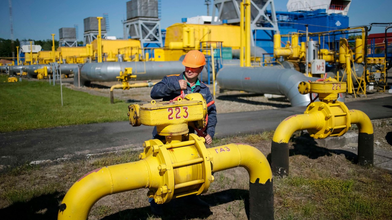 Tubulações de gás natural em Striy, na Ucrânia: fornecimento sob risco de corte