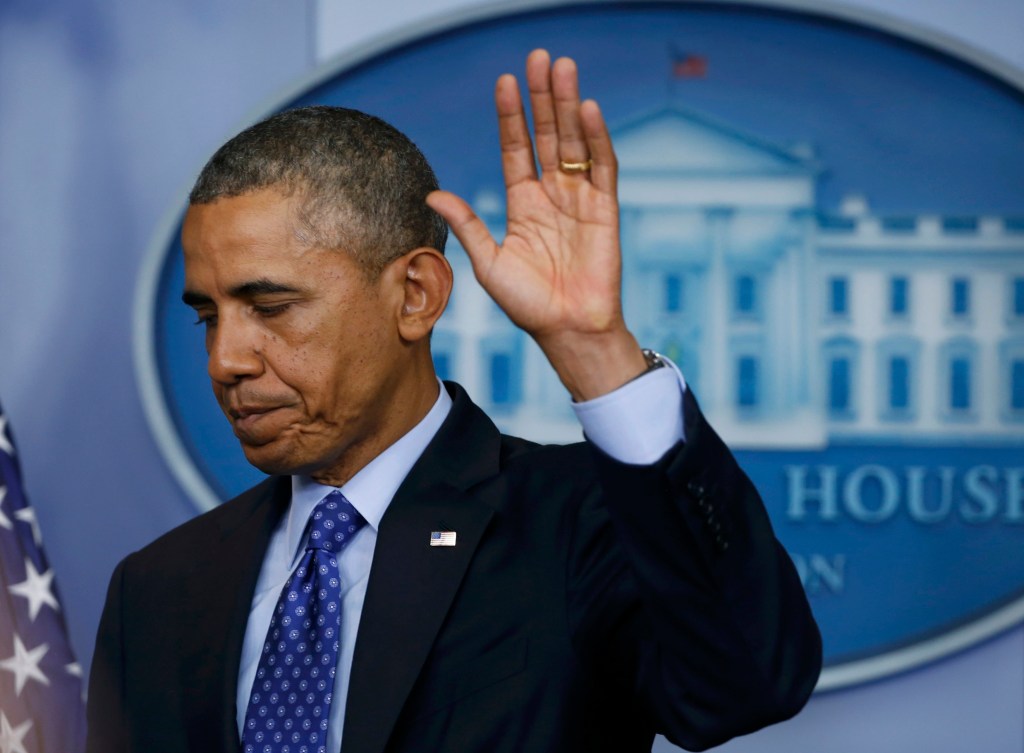 O presidente Barack Obama faz pronunciamento sobre a crise no Iraque