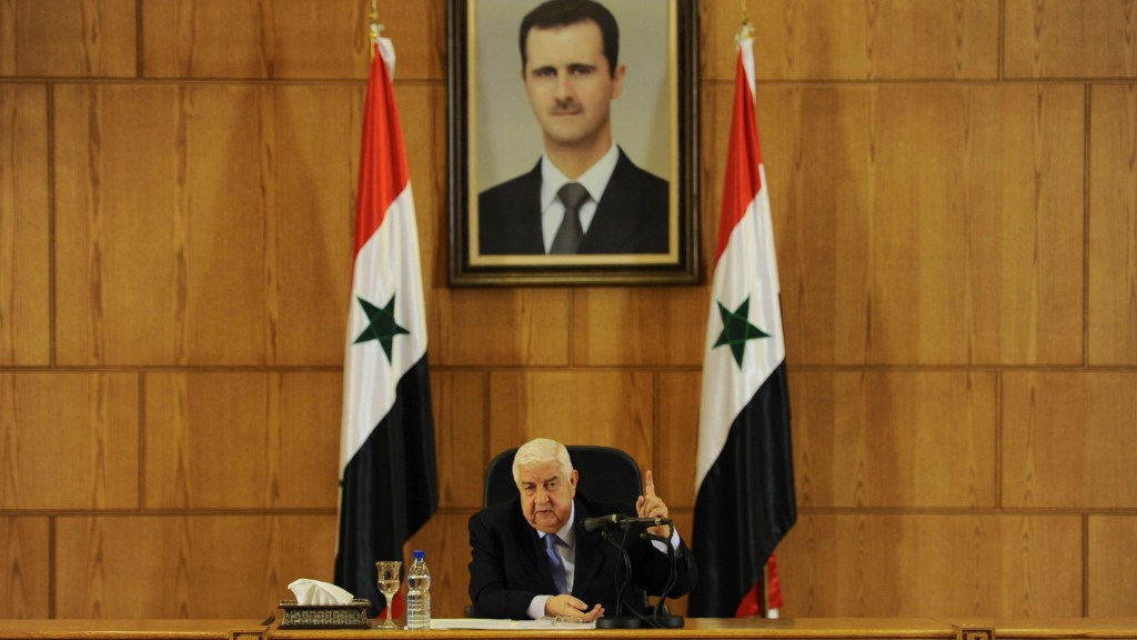 O ministro das Relações Exteriores da Síria, Walid al-Moualem