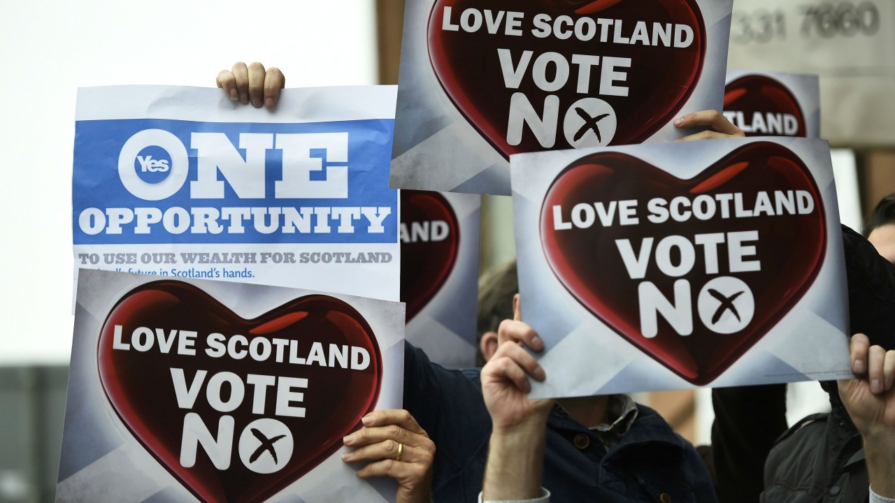 Escoceses se manifestam sobre plebiscito que poderá determinar a independência do país