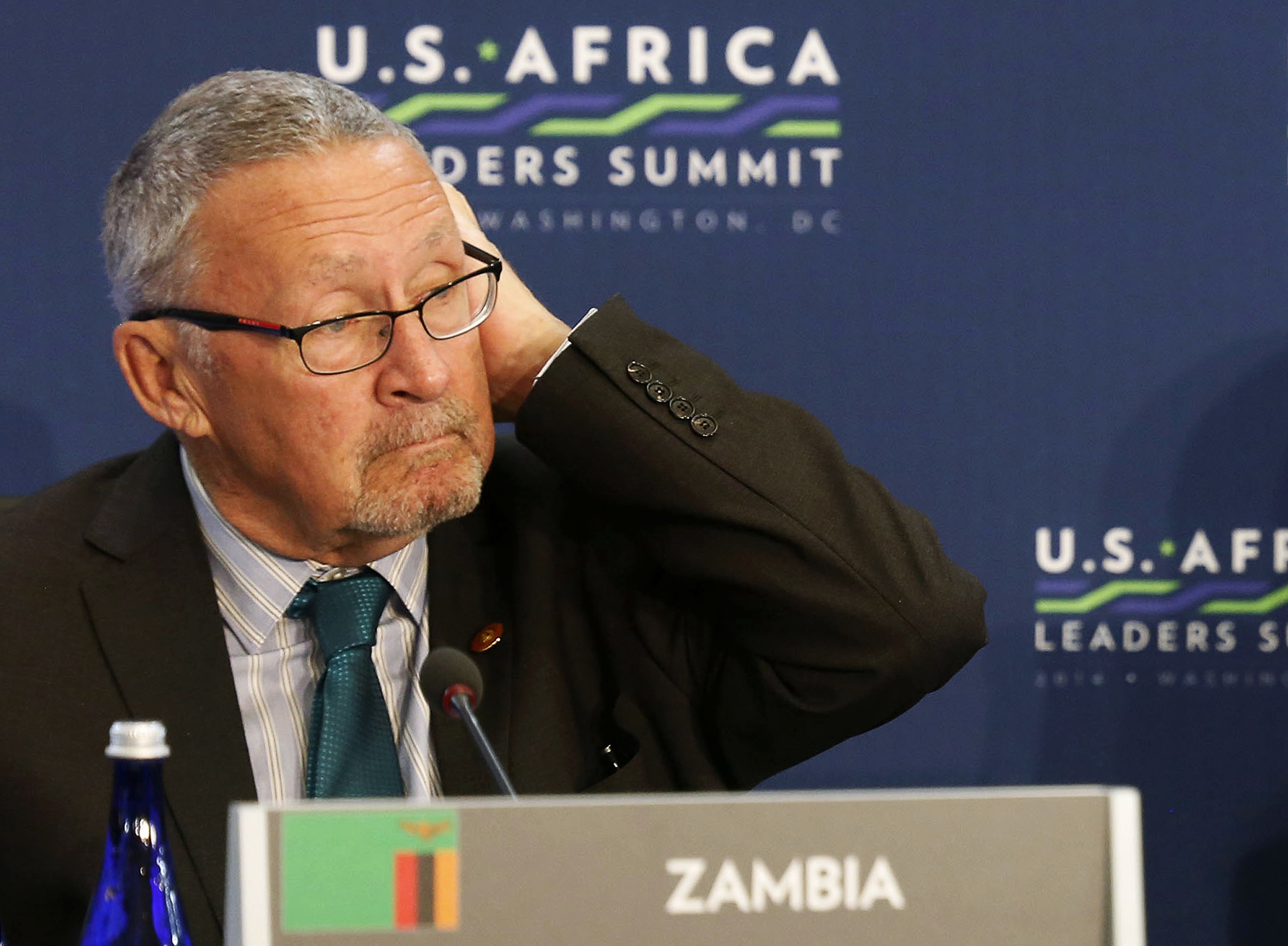 O vice-presidente da Zâmbia Guy Scott, que assumirá interinamente o comando do país