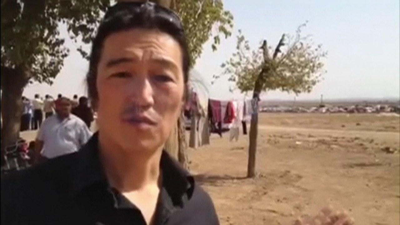 O jornalista japonês Kenji Goto em imagem retirada de vídeo que teria sido gravado em Kobani, na Síria, em outubro de 2014