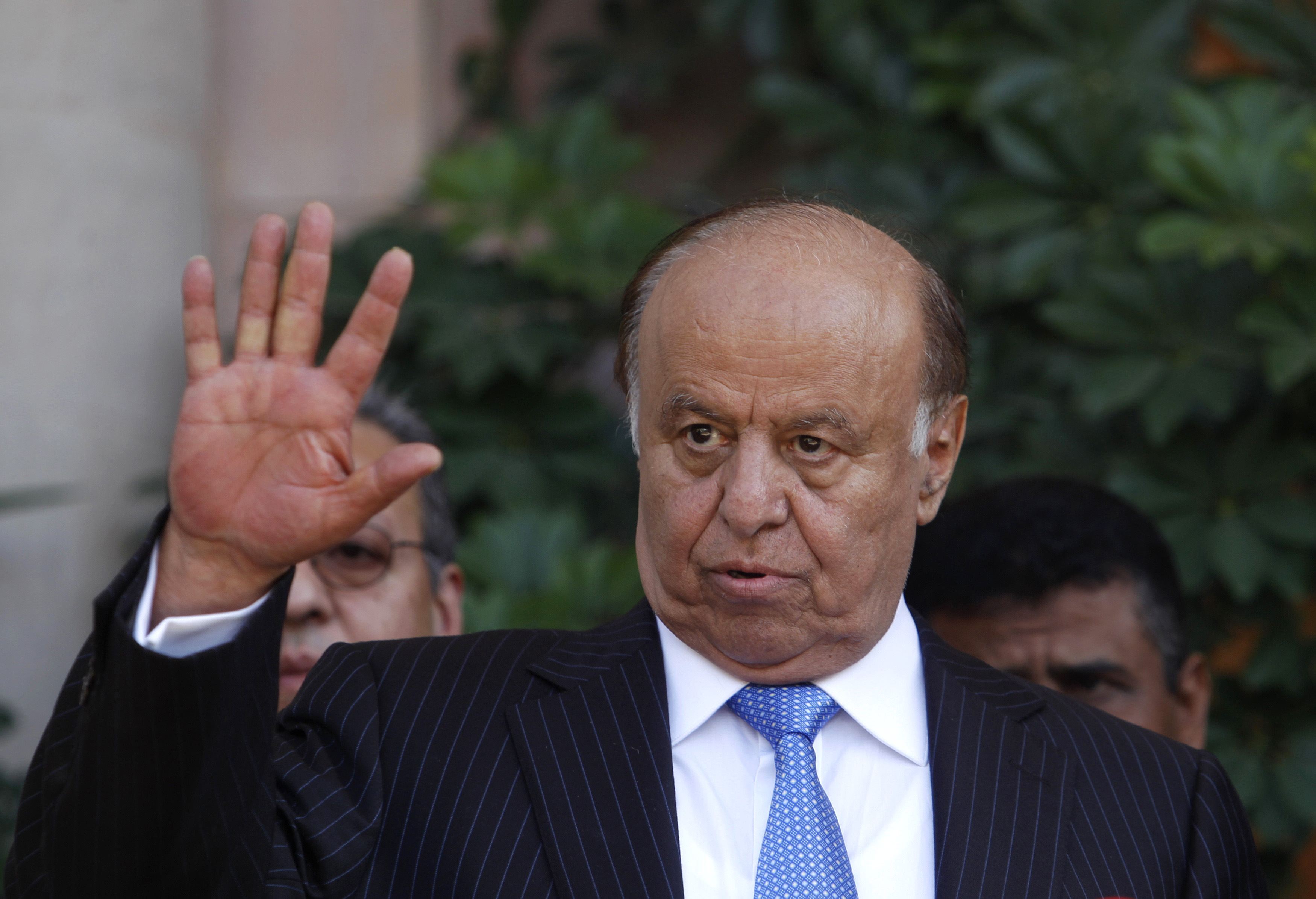 O presidente do Iêmen, Abd-Rabbu Mansour Hadi, durante entrevista coletiva concedida no final de 2012 em Sanaa