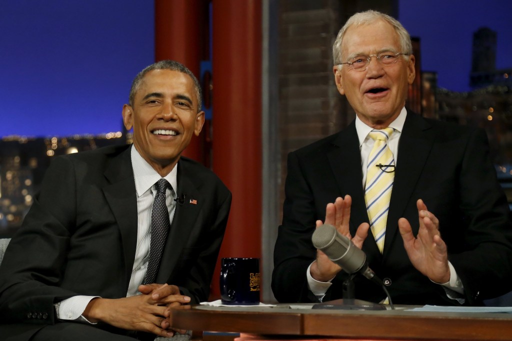 O presidente Barack Obama foi entrevistado por David Letterman no dia 4 de maio
