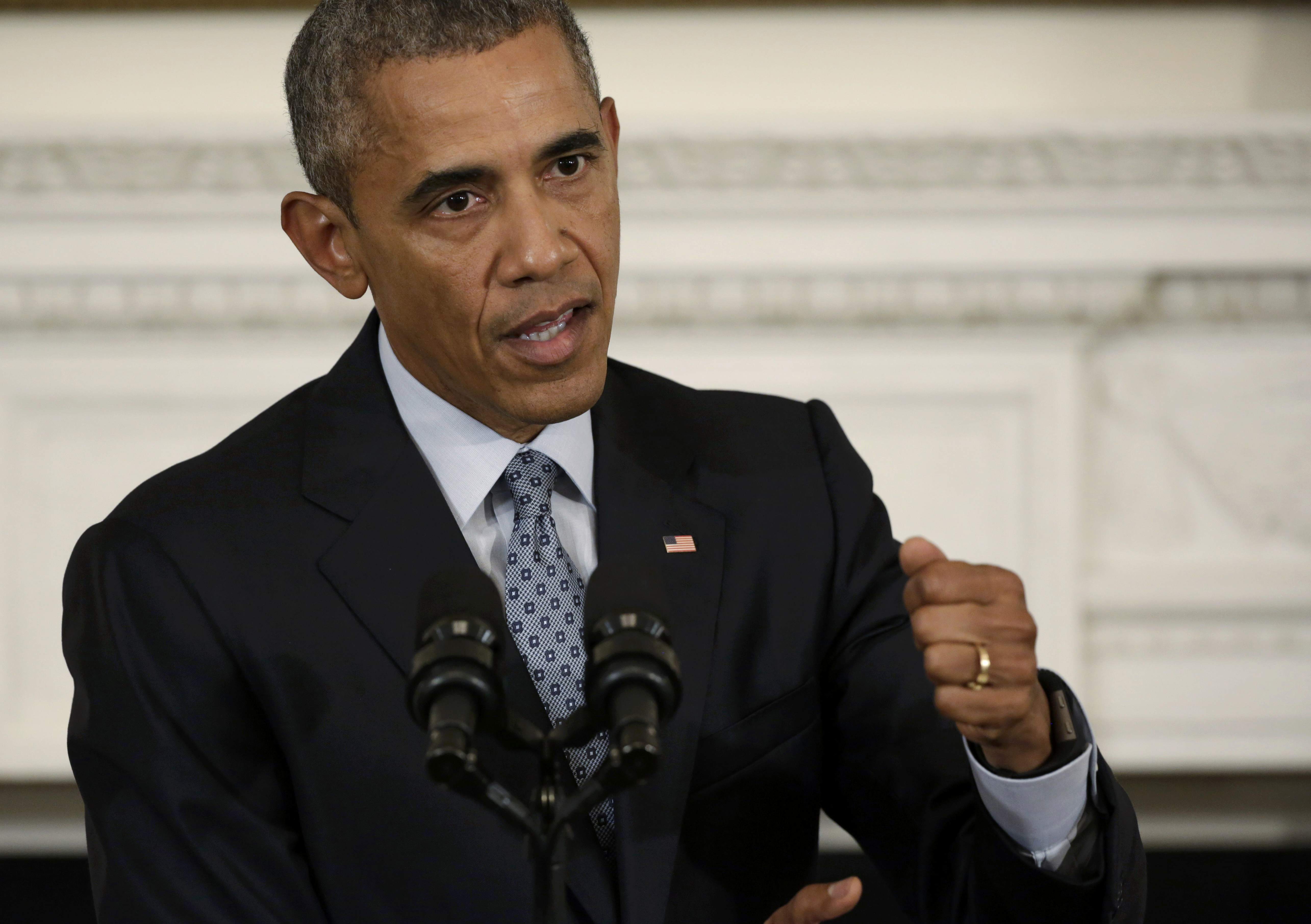 O presidente americano Barack Obama em coletiva de imprensa na Casa Branca
