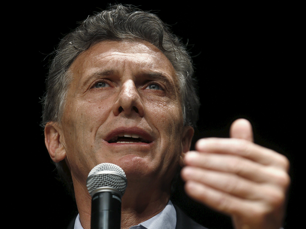 O candidato argentino Mauricio Macri