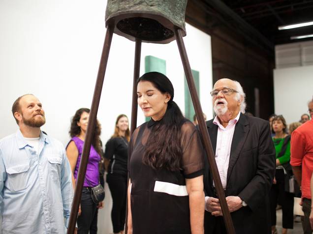 Marina Abramovic na abertura da exposição Terra Comunal – Marina Abramovic + MAI no Sesc Pompeia, em São Paulo