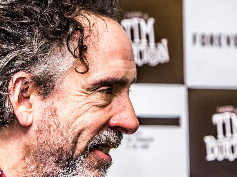 Coletiva de imprensa com Tim Burton, na estreia de sua exposição, no Museu da Imagem e do Som (MIS), em São Paulo, nesta quarta-feira (10)