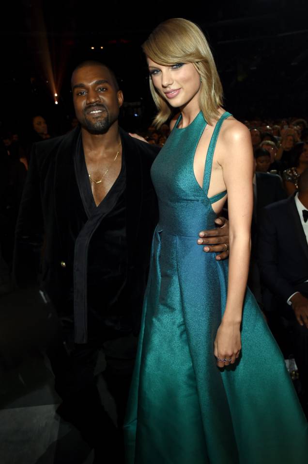 Kanye West e Taylor Swift, no Grammy 2015 Kanye West e Taylor Swift, no Grammy 2015