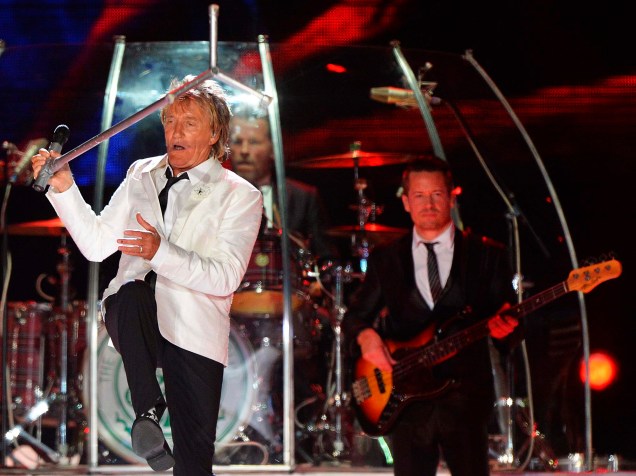 Show do cantor e compositor britânico Rod Stewart no terceiro dia de Rock in Rio 2015