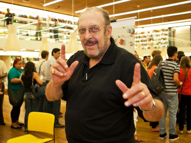 Luiz Carlos Miele durante o lançamento do livro Fim de Fernanda Torres em São Paulo - Dezembro de 2013