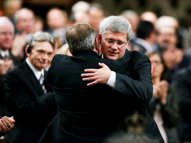 O primeiro-ministro canadense, Stephen Harper, participou da sessão no Parlamento nesta quinta-feira (23), um dia após o ataque ao Parlamento