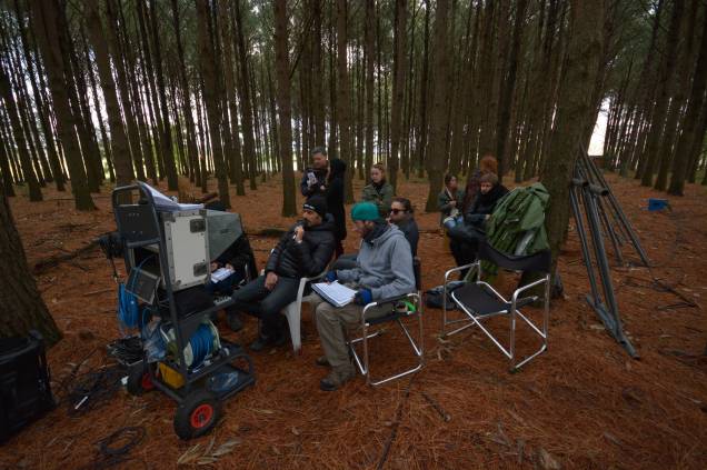Bastidores das filmagens de A Floresta que se Move, do diretor Vinicius Coimbra