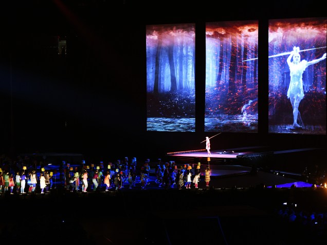 Cerimônia de abertura dos Jogos Pan-Americanos de Toronto no Canadá