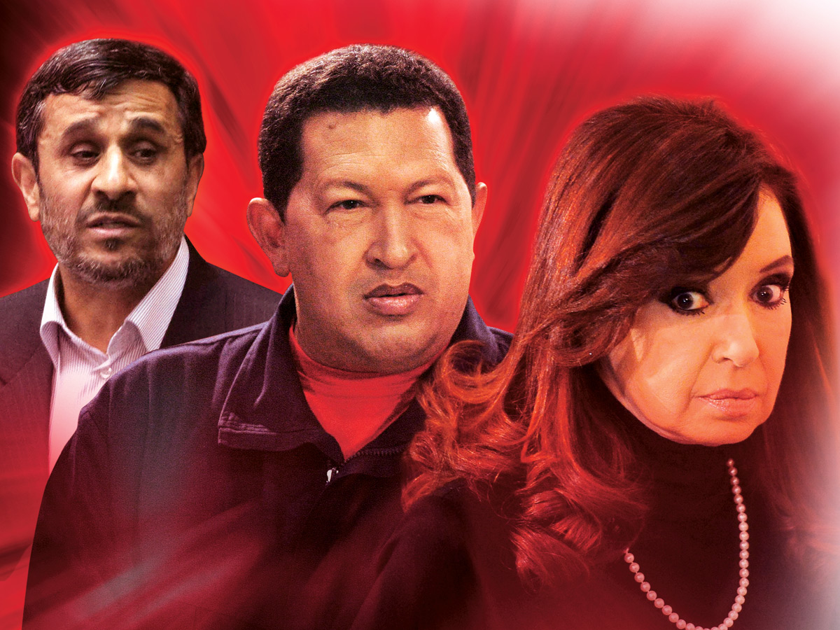 Mahmoud Ahmadinejad, Hugo Chávez e Cristina Kirchner