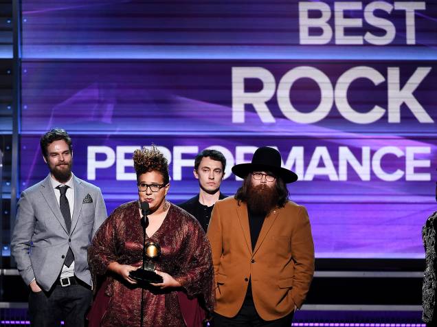 Alabama Shakes na 58ª edição do Grammy, premiação que elege os melhores da música internacional, que acontece nesta segunda-feira (15)