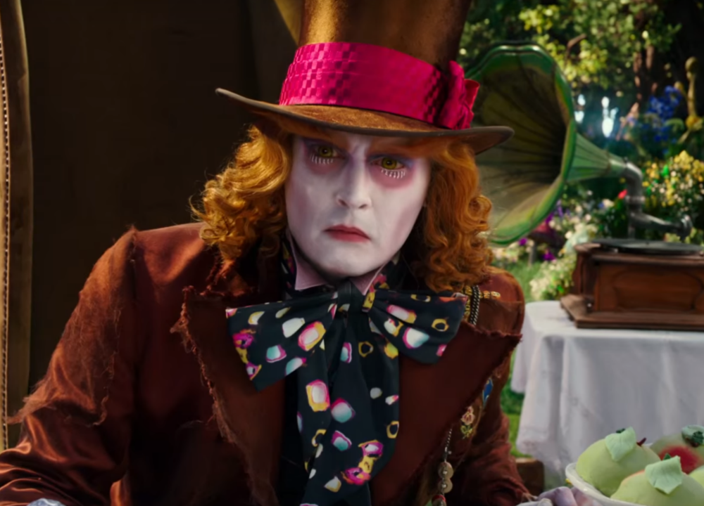 Johnny Depp como o Chapeleiro Maluco em 'Alice Através do Espelho'
