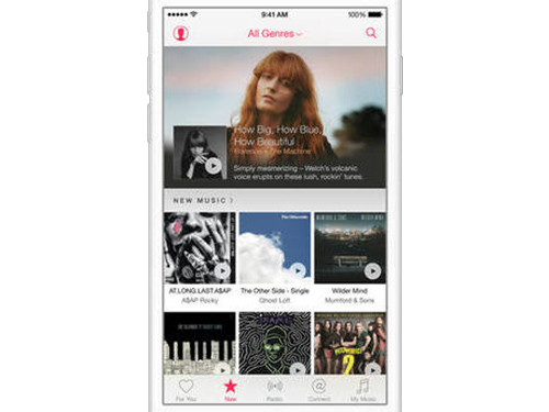 Apple Music, serviço de streaming de música concorrente do Spotify