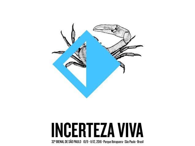 Cartaz oficial da Bienal 2016 - Incerteza Viva