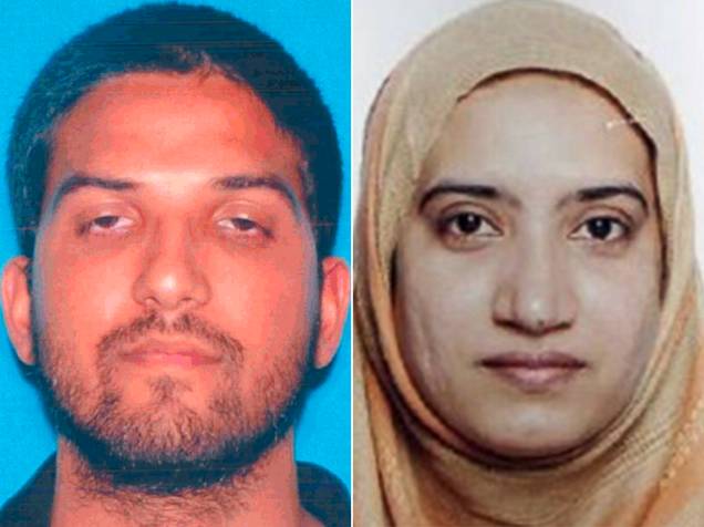 Syed Rizwan Farook e Tashfeen Malik, atiradores mortos durante ataque em San Bernardino, na Califórnia (EUA)