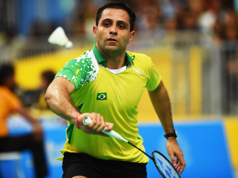 A dupla brasileira Daniel Paiola e Hugo Arthuso disputou a final de Badminton dos Jogos Pan-Americanos, em Toronto, Canadá