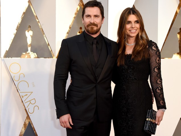 Christian Bale antes do início do Oscar 2016 no Teatro Dolby, em Los Angeles
