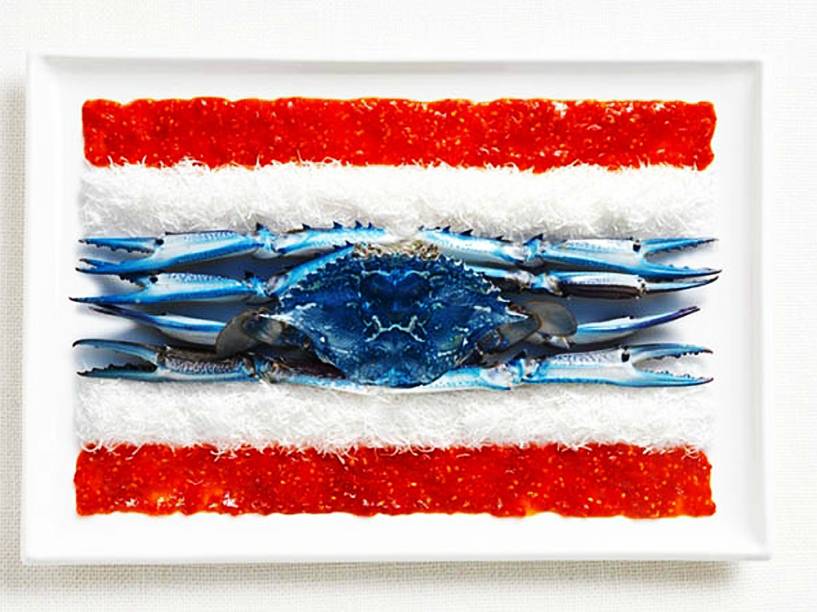 Bandeira da Tailândia: Molho chilli, Coco ralado e azul caranguejo nadador