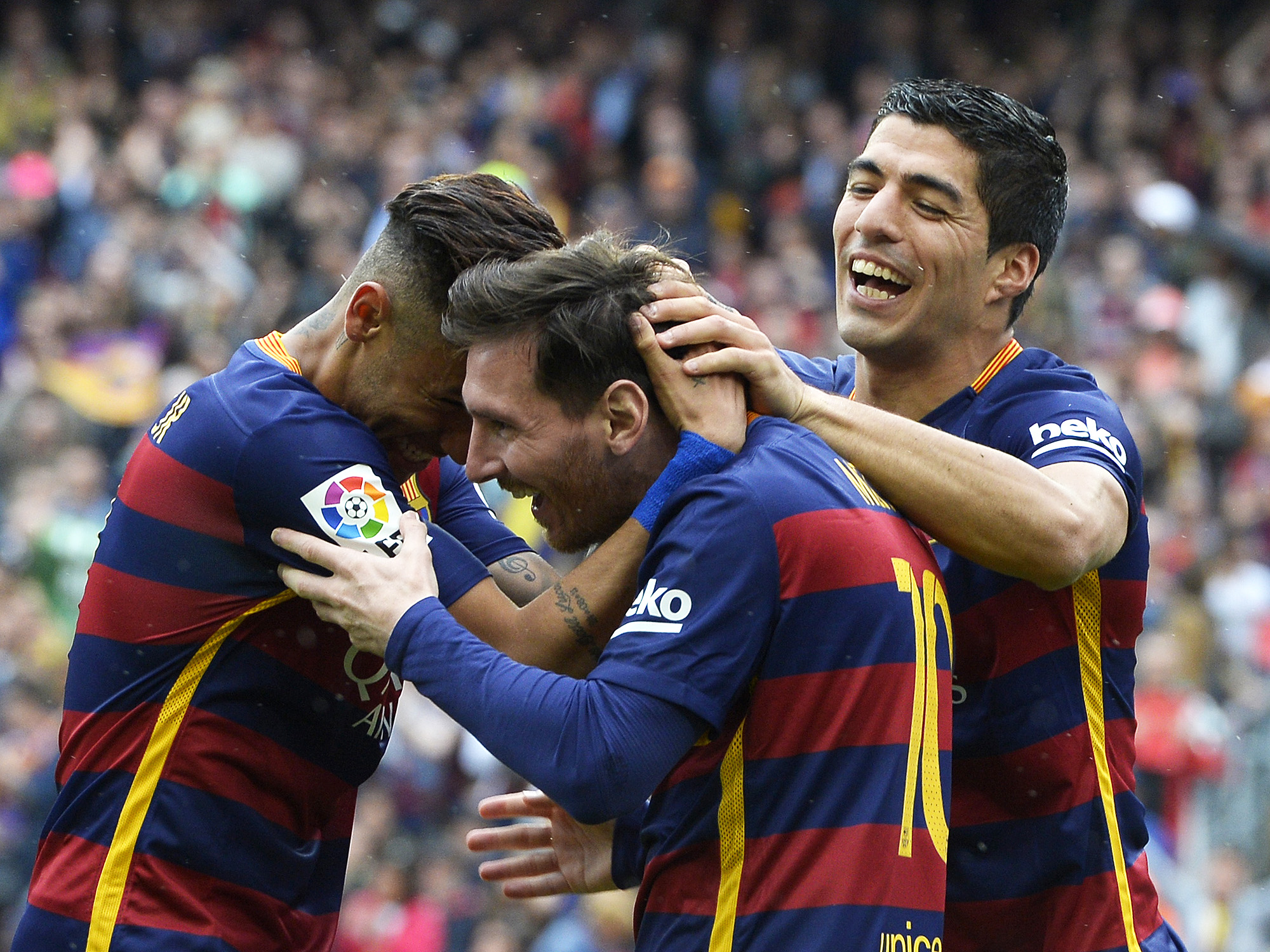 O Barcelona goleou o Espanyol por 5 a 0 no Campeonato Espanhol - 08/05/2016
