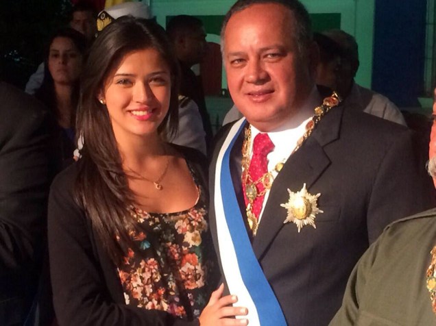 Daniella e seu pai, o deputado venezuelano Diosdado Cabello